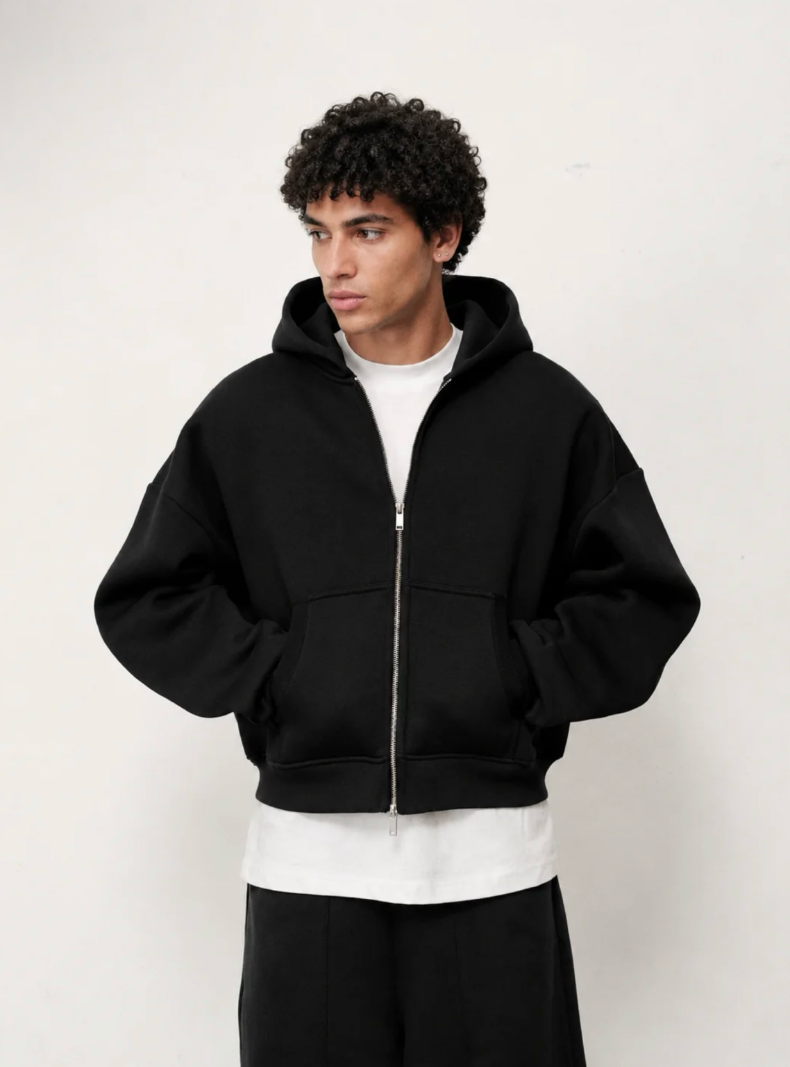 Zip Boxy Hoodie