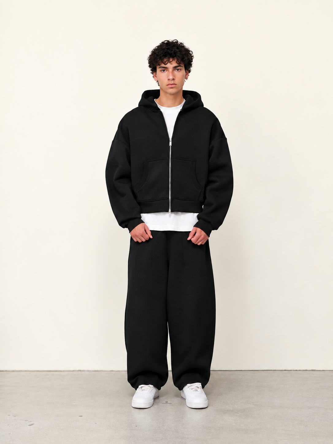 Zip Boxy Hoodie