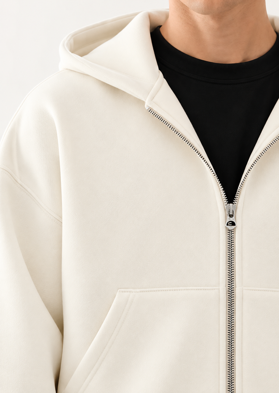 Zip Boxy Hoodie