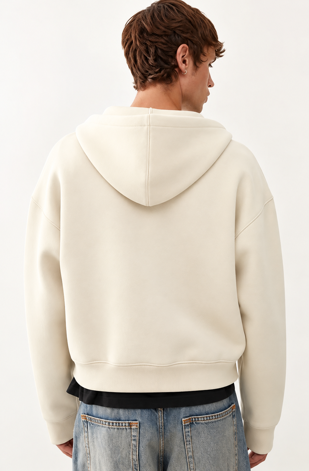 Zip Boxy Hoodie